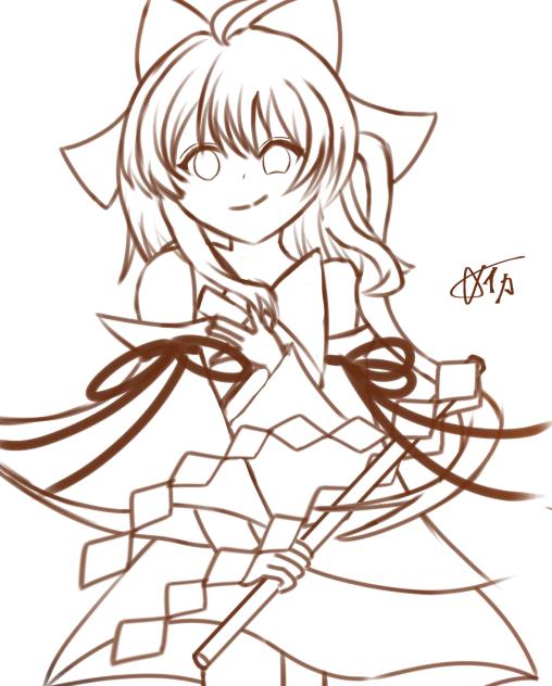 霊夢の塗り絵