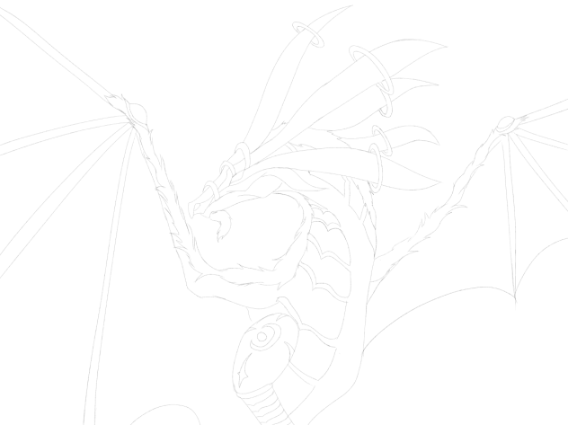 ドラゴン線画