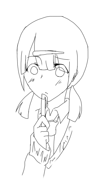 少女(線画)