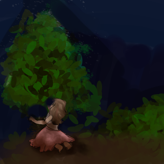 She’s hugging a tree cuz yes