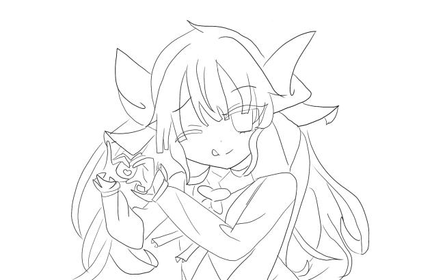 クローバークラブ、初音ミク線画