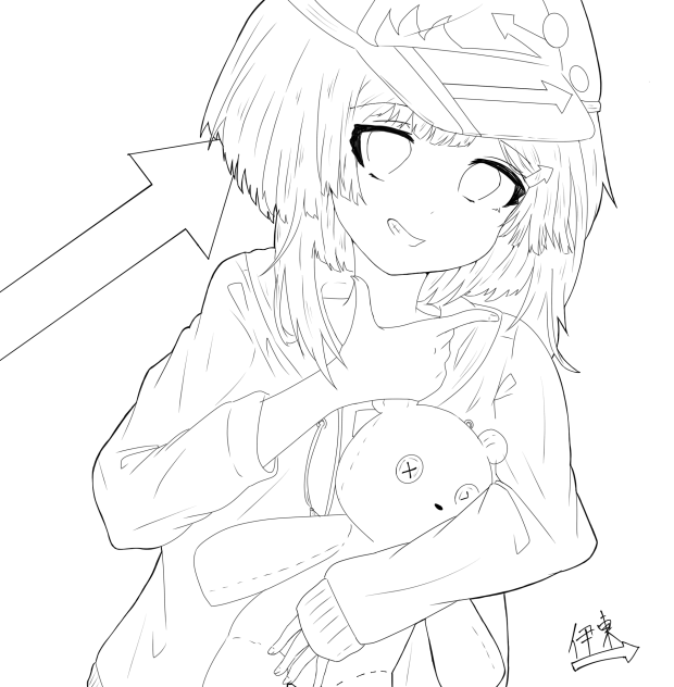 ノボリザカ　線画2