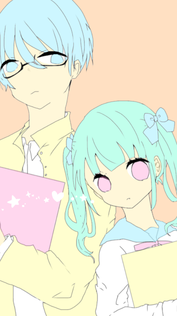 【ふわっと】カップルさん。【線画お借りしました！】