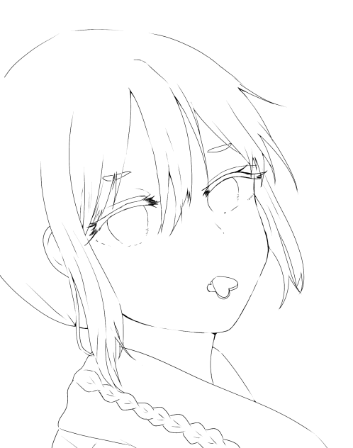 バレンタイン　線画