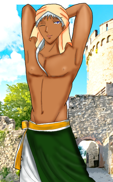 黒執事アグニ様 上半身脱がしちゃった Ibispaint