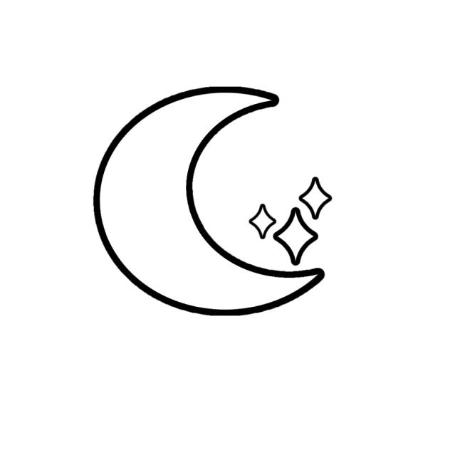 Material Stamp Simple Moon and Stars