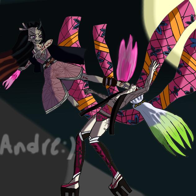 nezuko vs Daki 🩷☘️ 2