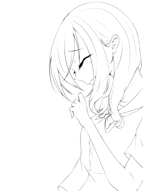女の子 線画
