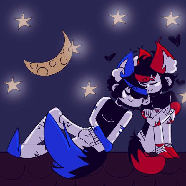 Red neon and Blue neon