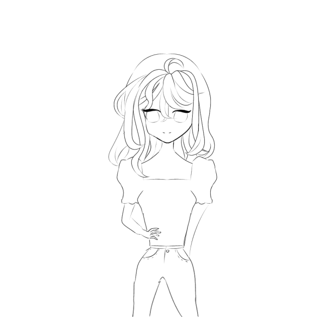 trying to draw my self in my anime style