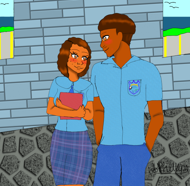 Sasha and Carlos as high school teens - ibisPaint