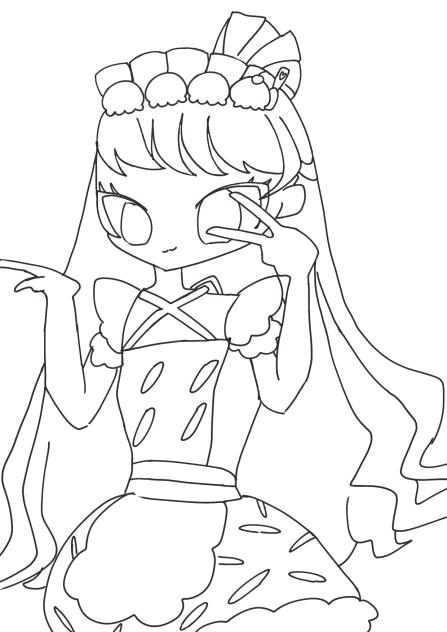 アイプリ塗り絵大会！　アイスクリームじゅりあ