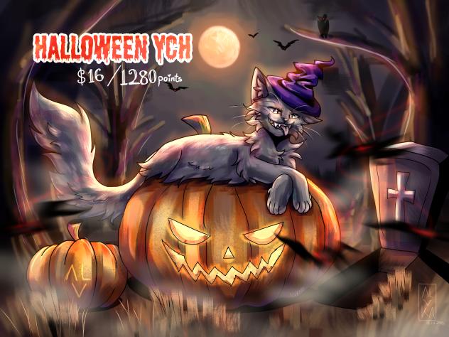 Halloween feline YCH open!!!!