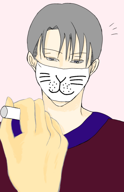 寝ている間に落書きされた