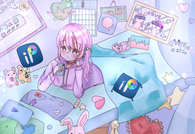 まろんさんの線画をぬりました。！