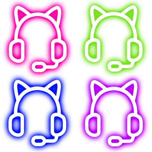 Neon Cat Ear Headphones2