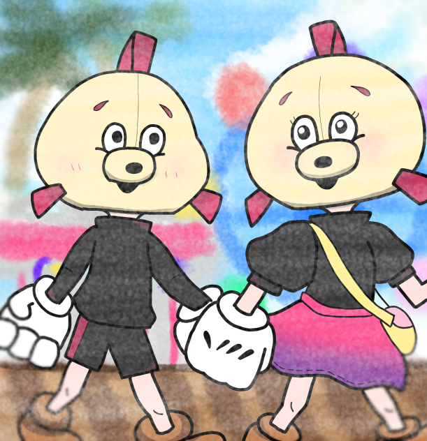 ひれおくん ひれみちゃん デート スメーシーワールド Ibispaint