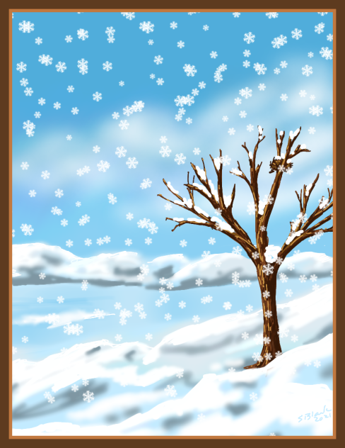 Tree in the Snow - ibisPaint