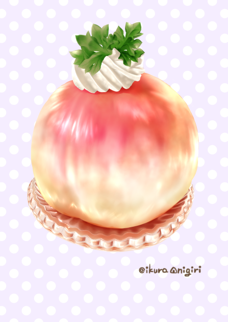 桃ケーキ
