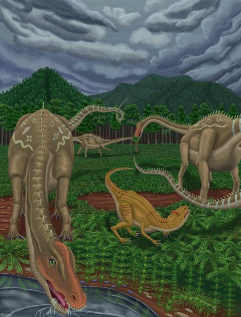 Diplodocus Drinking Water V2