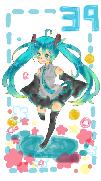 ミクさん描いてみた