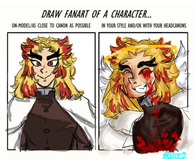a Rengoku art challenge thing