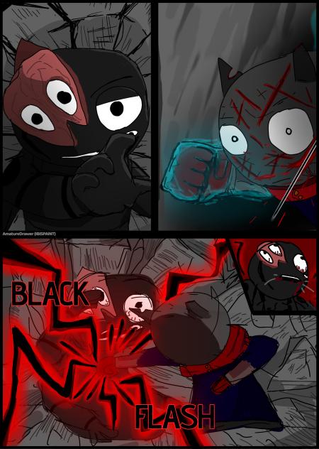 Grey Uses BlackFlash on Blackuna