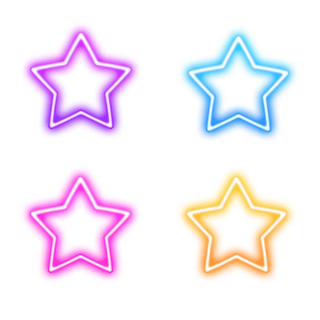 Star 1 neon icons