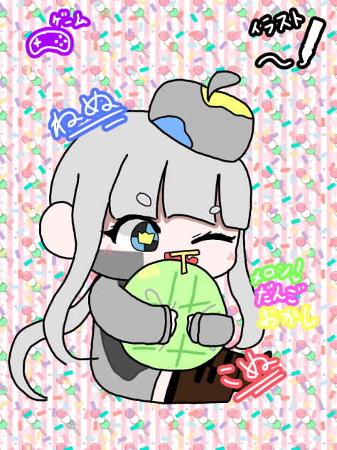 ねこぬん描いてみた.ᐟ.ᐟ