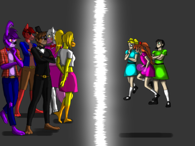 FNAF+Power Puff Girls
