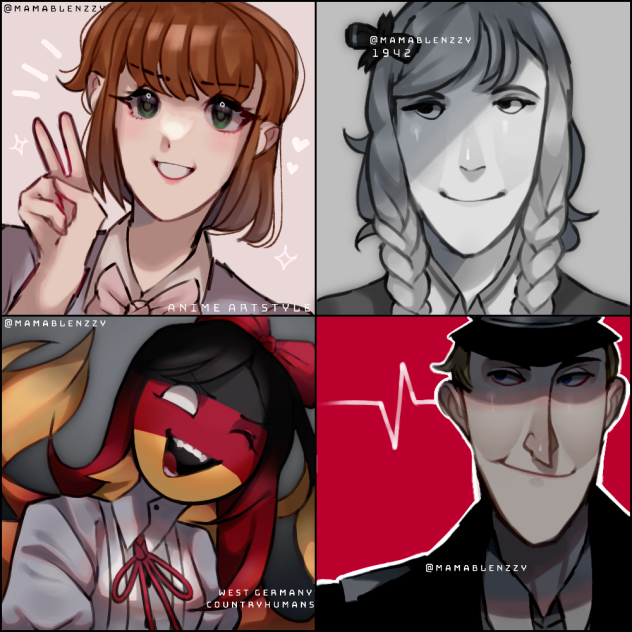 My 4 main artstyles !