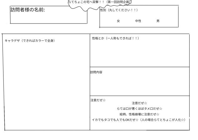 らてちょこ宅へ突撃！！（第一回　訪問企画）