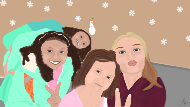 my baby and her girls