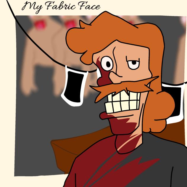 a face made of fabric