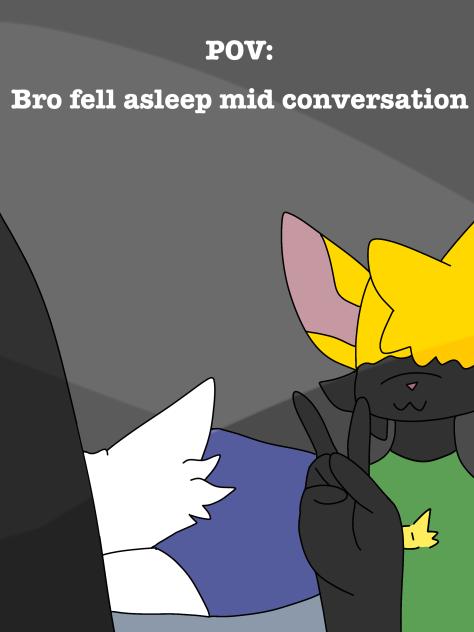 Bro took a nap