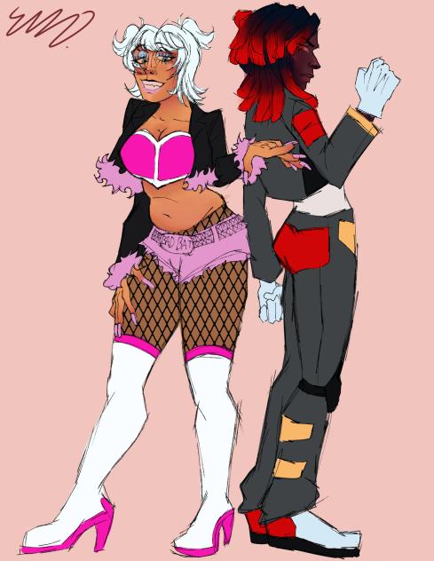 human Rouge and Shadow drawing