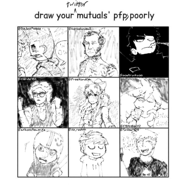 draw your twt mutuals’ pfps poorly