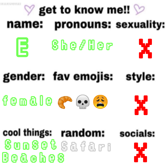 Get To Know Me