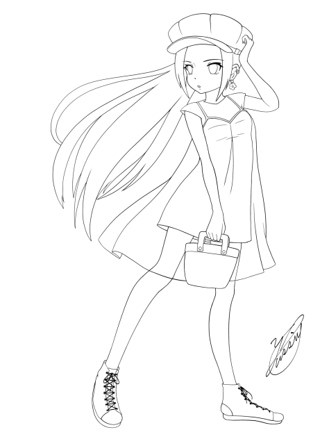 Tokyo Girl（線画）