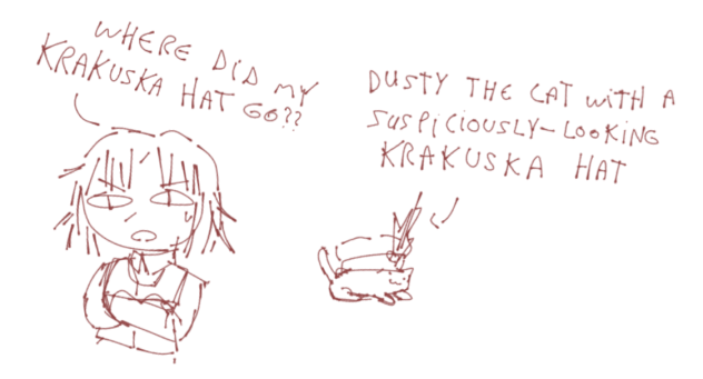 Dusty the hat stealer