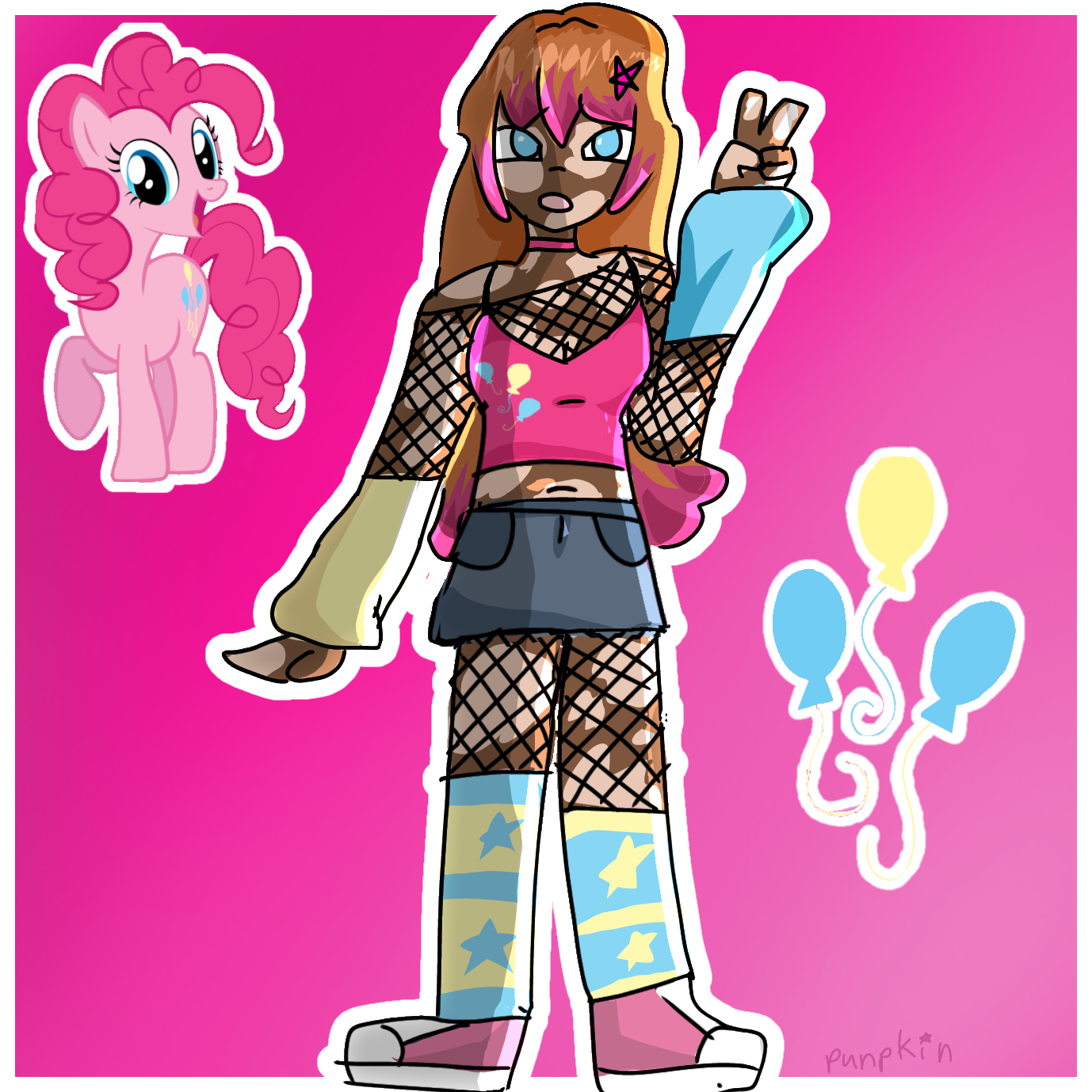 pinky pie as a human🩷 - ibisPaint