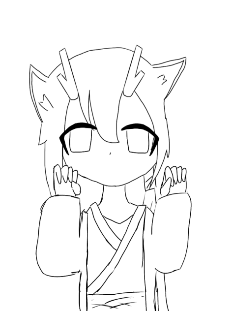 ぴょこ（線画）