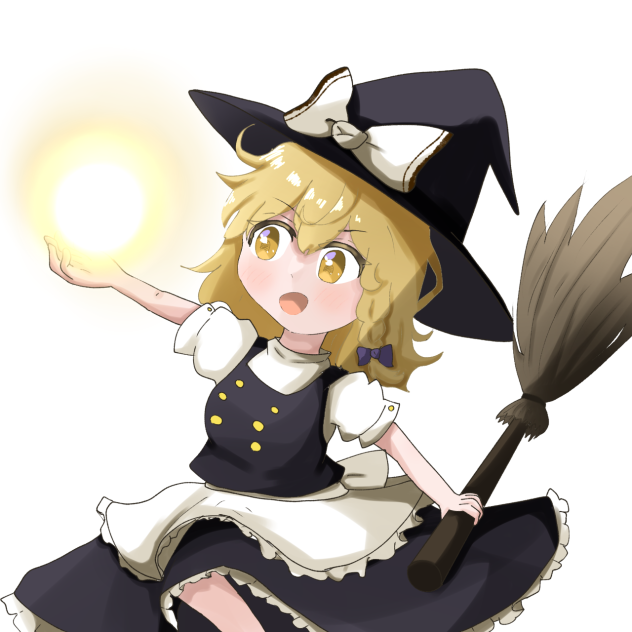 光を見る魔理沙