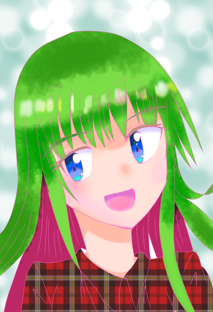 線画お借りして塗ってみる。