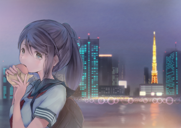 Tokyo Tower and Hamburger