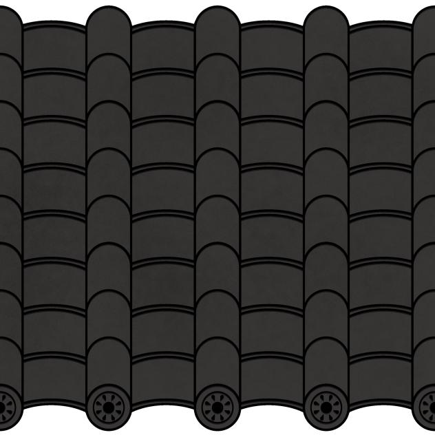 Roof Tiles Curve Down Pattern