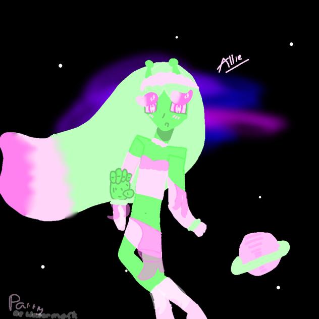 remake of the alien girl art