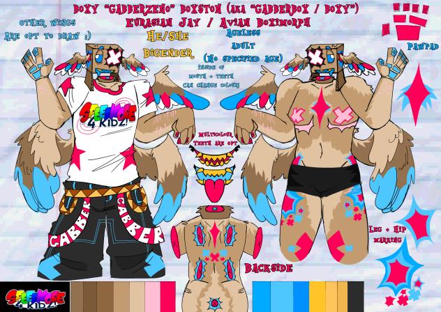 Foxi Boxi inspired ref sheet! (SONA)