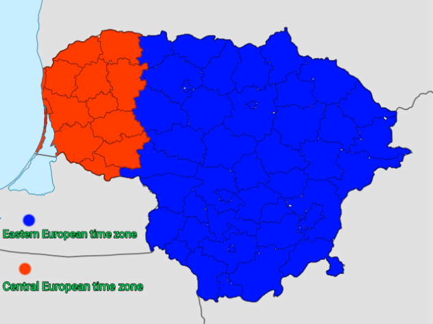 Lithuania time zones. - ibisPaint