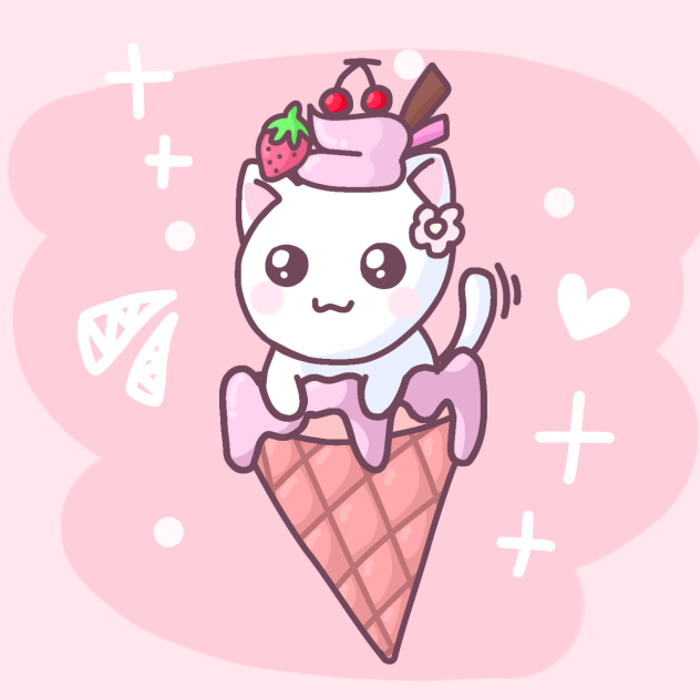 Eat her. She's an ice cream cat.